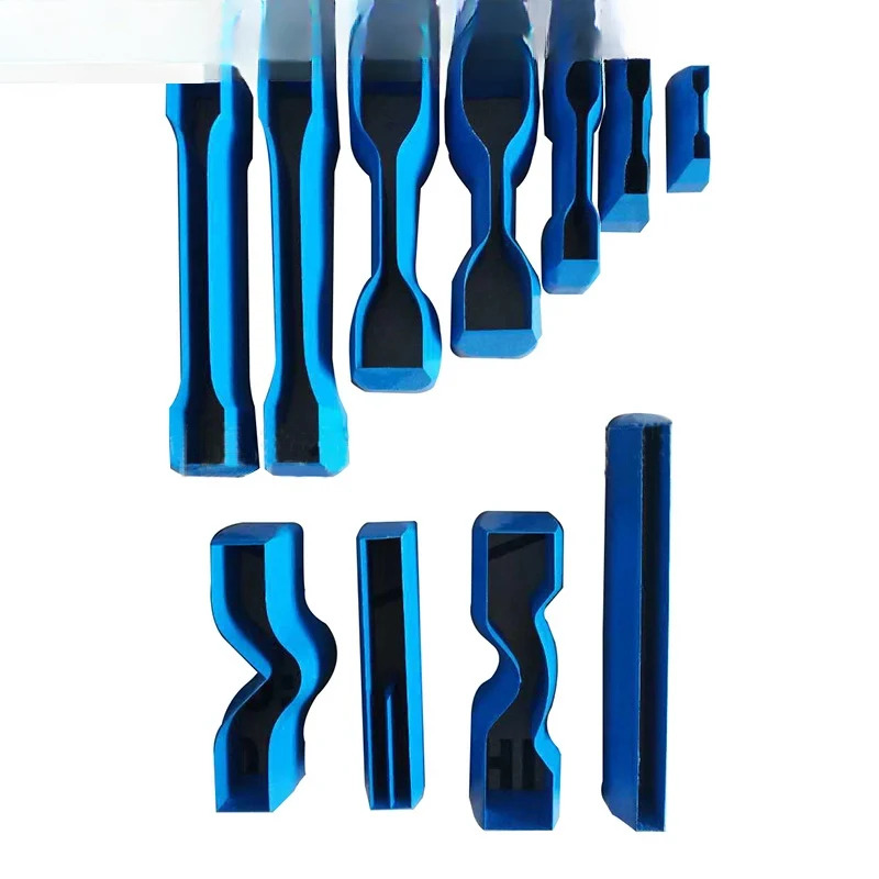 ASTM D412 D638 ISO37 ISO527 ENN455 덤벨 샘플 커터 고무 인장 다이