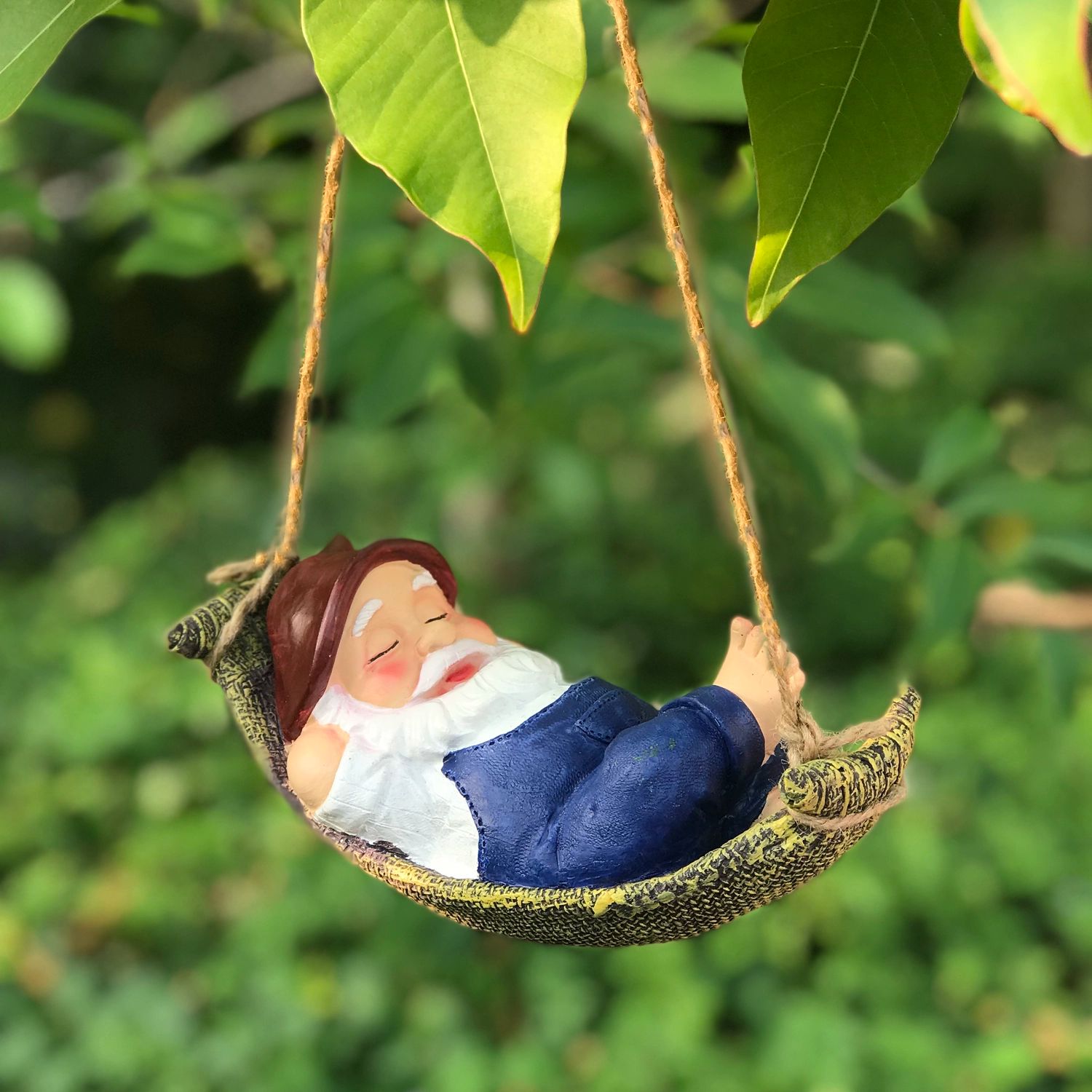 야외 그네 해먹 베란다 장식 정원꾸미기 산타할아버지 타는 소품 화분 - 상품 이미지