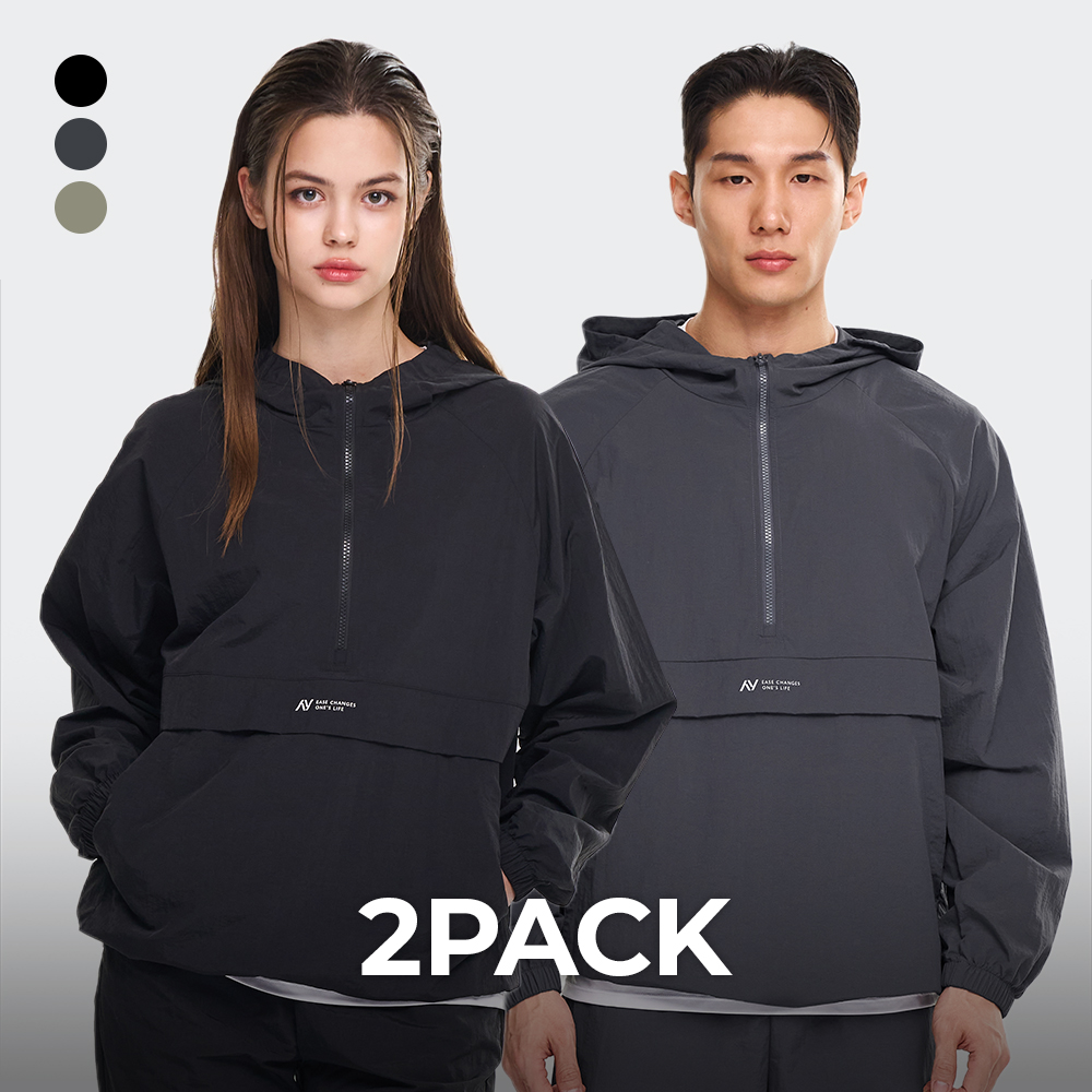 [2PACK] 여성 남자 캠프 아노락 러닝 자켓 바람막이 긴팔 운동복 런닝 등산복 - 상품 이미지