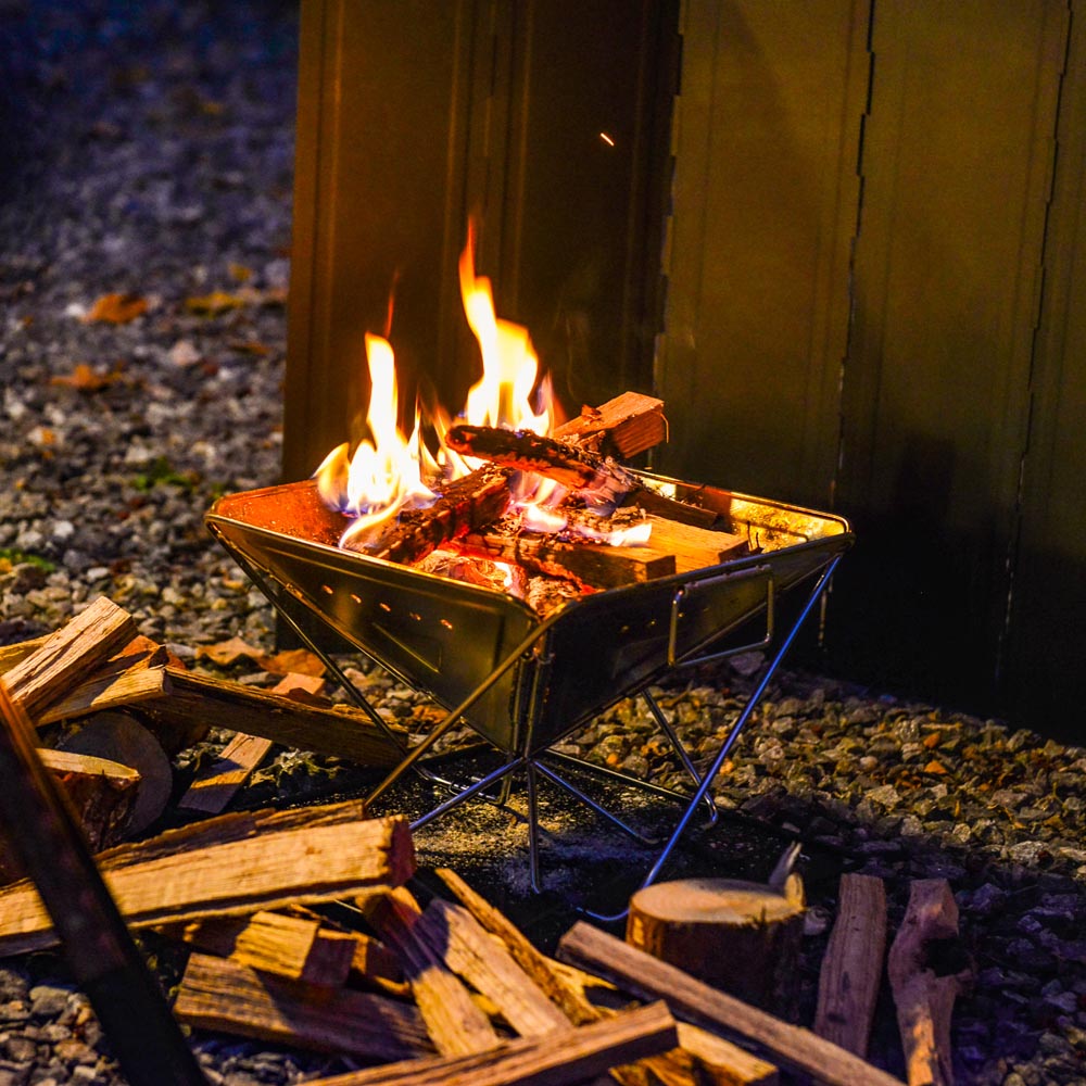 와이드 화로대 중형 폼가방 포함 접이식 캠핑화로대 바베큐그릴