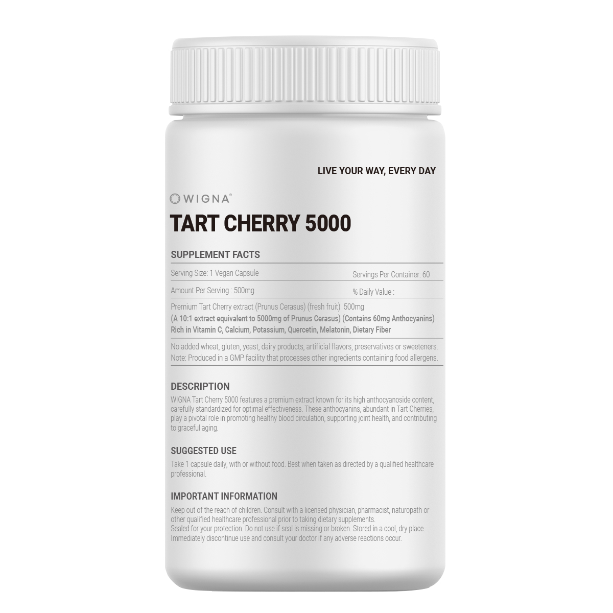 위그나 호주산 타트체리 500mg x 60캡슐 - 상세 이미지 3