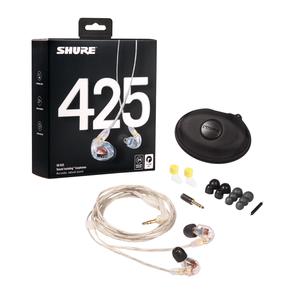 [SHURE] 슈어 SE425 사운드 아이솔레이팅 이어폰 (클리어) - 상세 이미지 5