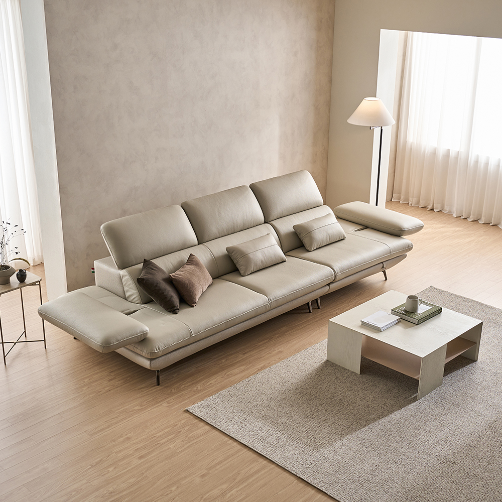 핀란디아 안나 이태리 통가죽 4인용 3인용 소가죽 천연가죽 소파