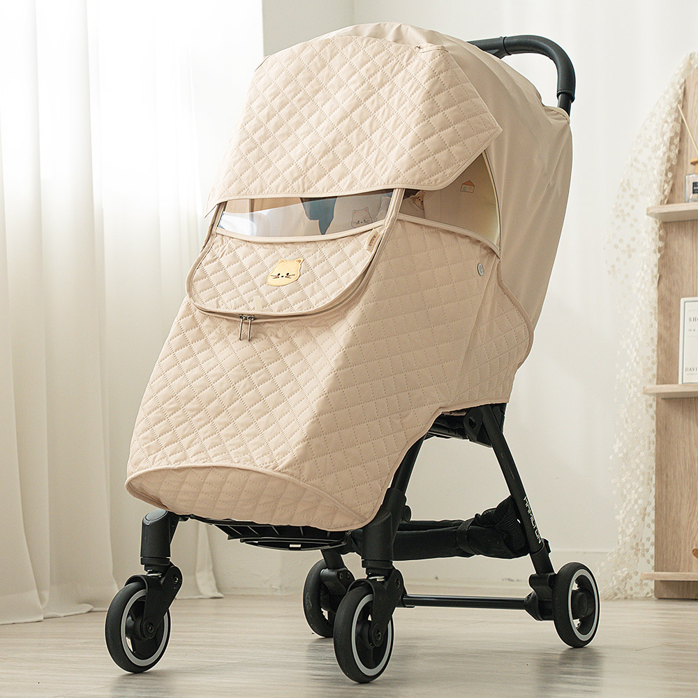 마롤로뜨 유모차 방한커버 겨울 덮개 햇빛가리개 블랙 방수 범용 양양이