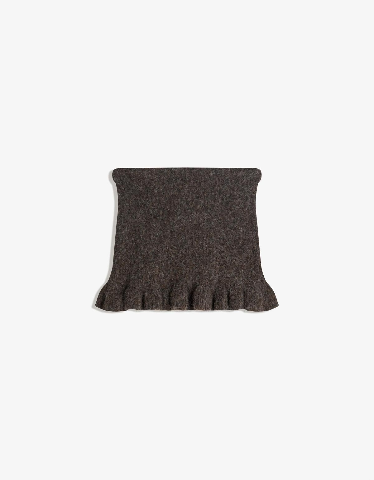 버쉬카 러플 리본 포인트 미니 스커트 6165/376 BROWN - 상세 이미지 2