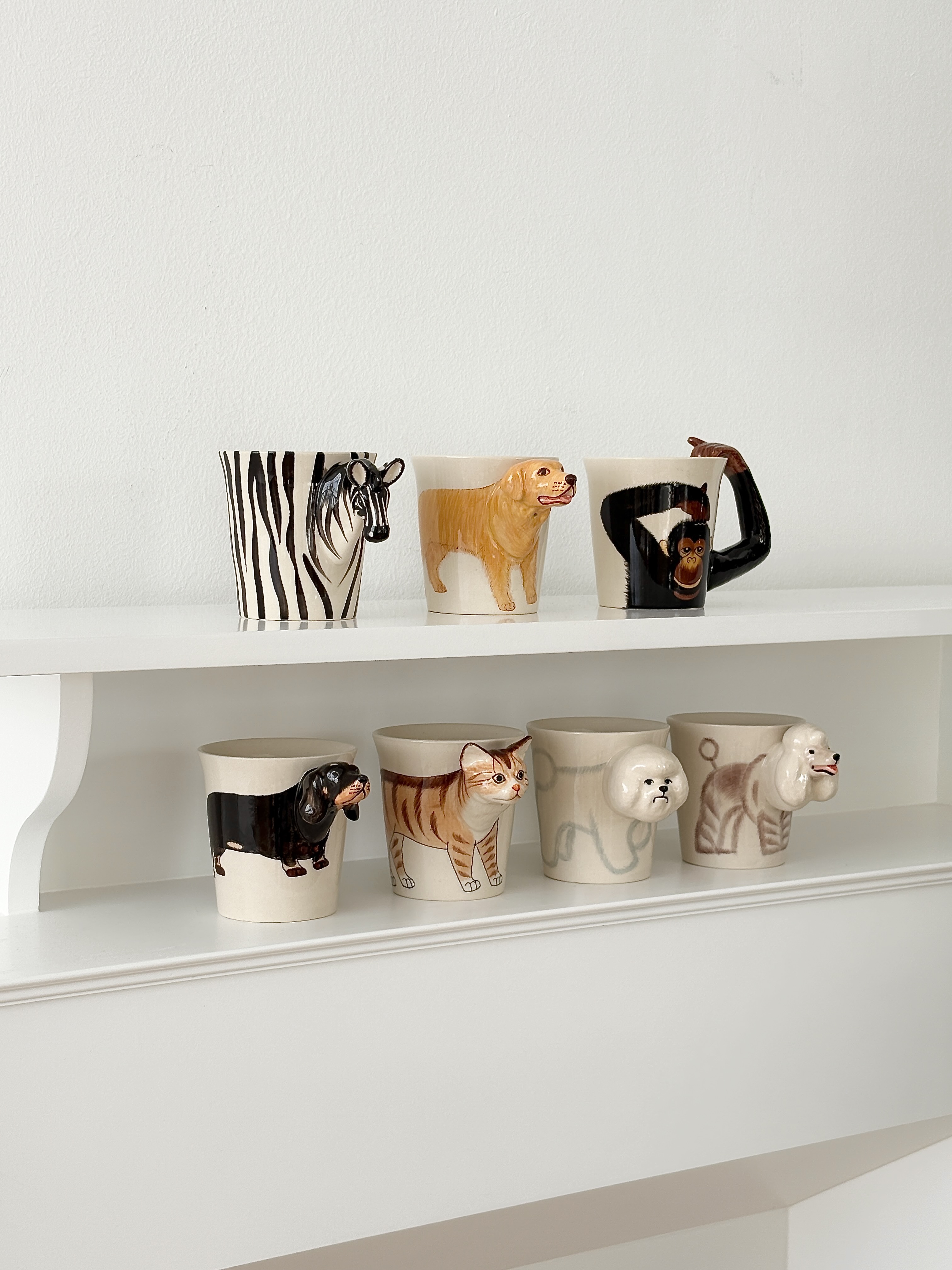 애니멀 머그컵 핸드메이드 3D 머그잔 270ml 집들이 선물