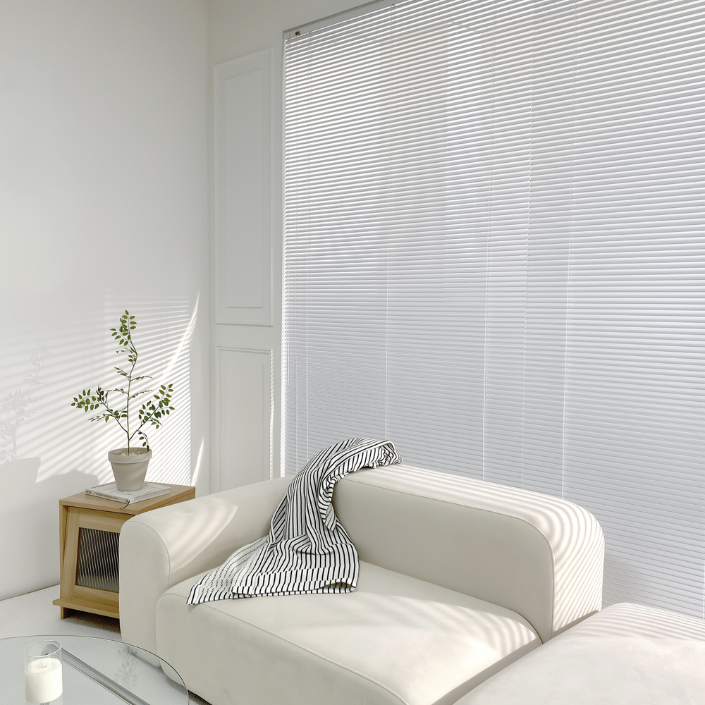 아라크네 알루미늄 블라인드 셔터시스템 투코드 25mm L자 거실 베란다 창문 30x30