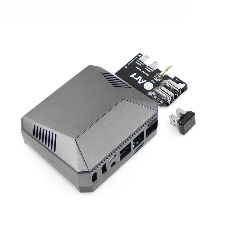 Raspberry Pi 4B M.2 솔리드 스테이트 드라이브 하우징 온도 제어 팬 열 방출 알루미늄 합금