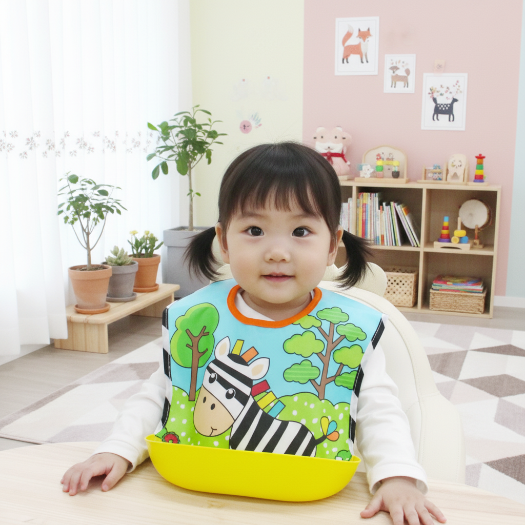 쎄씨 아기 턱받이 침받이 3종 택1 몽키 얼룩말 유니콘 면혼방 방수 출산 돌 백일 선물 이미지 7