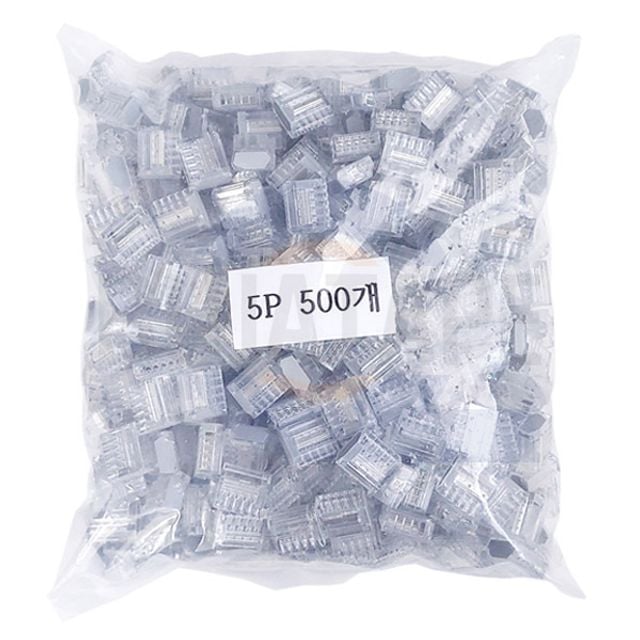 자이언트록 푸쉬인 와이어 콘넥터 5P 회색 500개입 - 상품 이미지