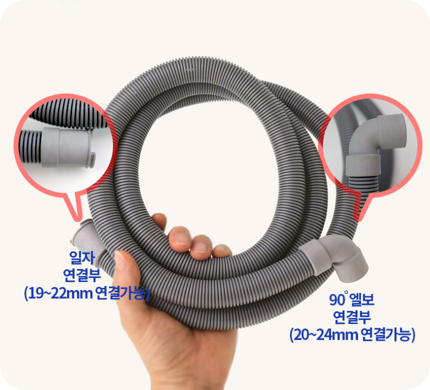 카이저 제빙기 배수호스 KAISER IMK 3051 드레인 19 22mm 배수관 호스 2M 판매처 상세 정보 이미지 2