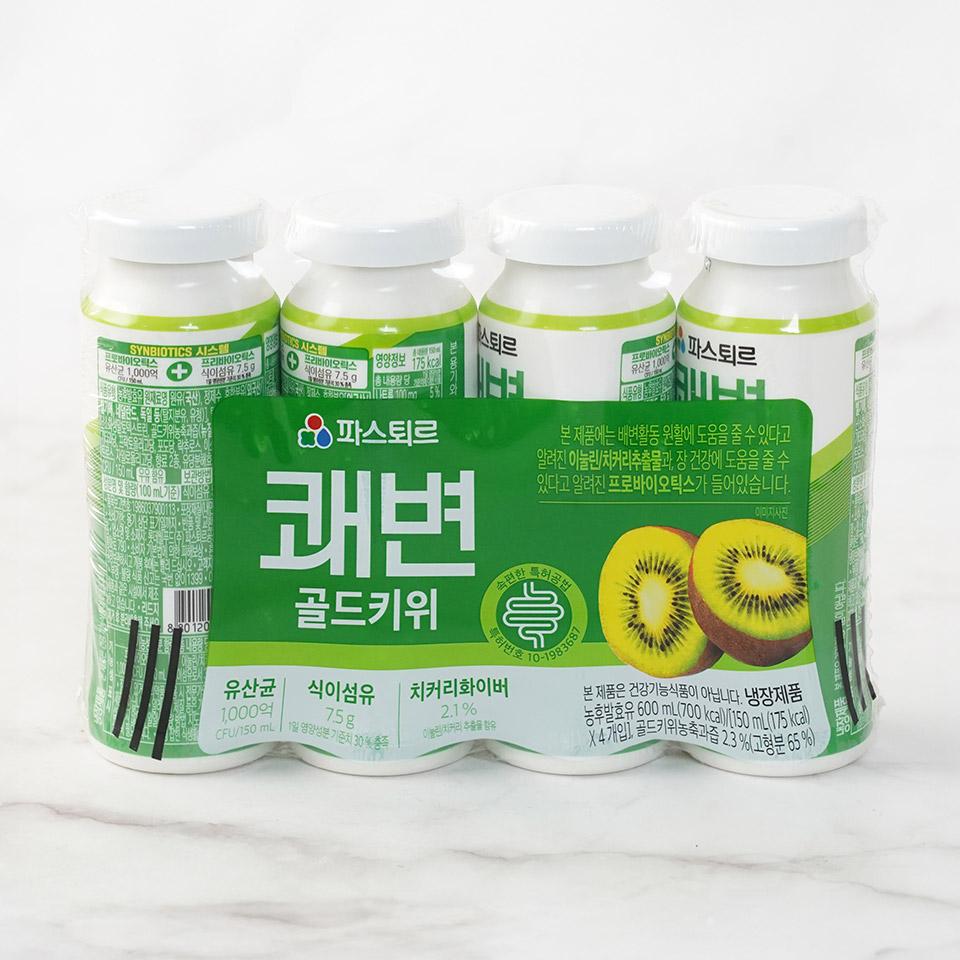 메가마트 롯데웰푸드 파스퇴르 쾌변 요구르트 골드키위 150mlx4개 - 메인 이미지