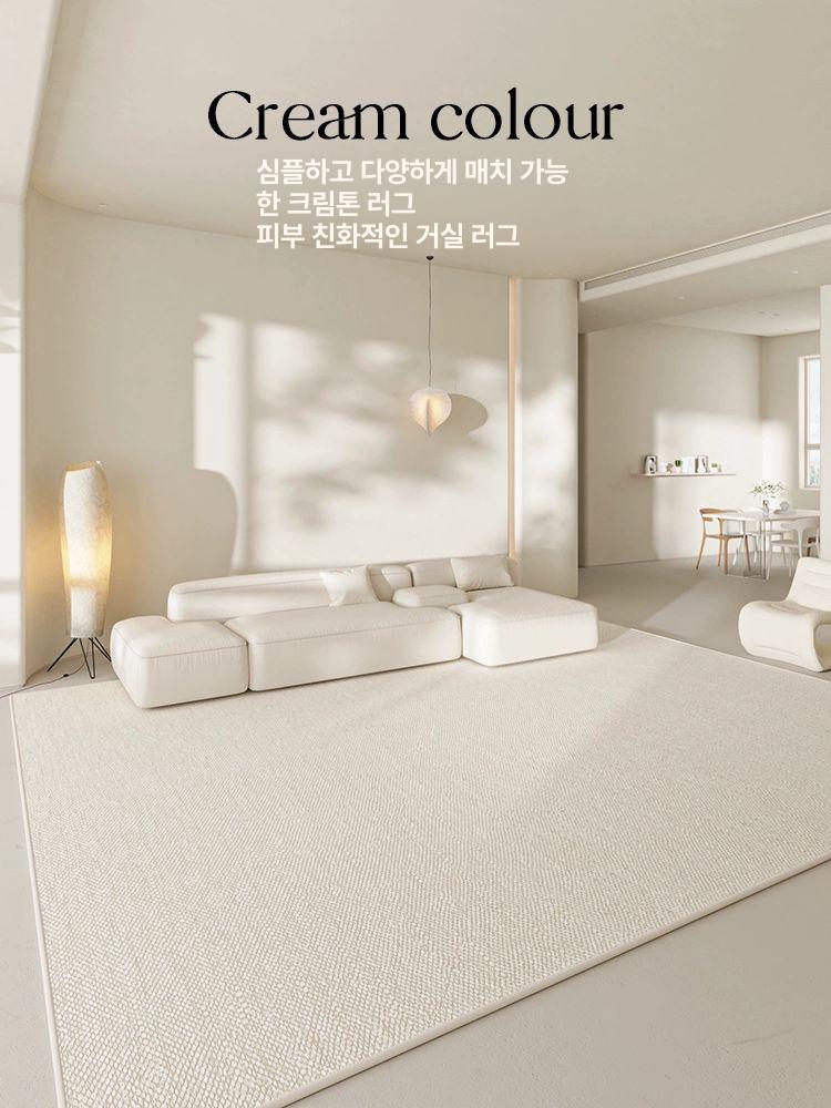 프렌치 거실 대형 신상 고급 가정용 침실 매트 베이지 텍스처 140cmx200cm - 상세 이미지 2