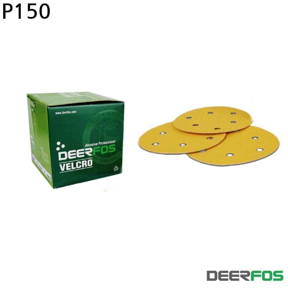 샌드페이퍼 디어포스 100매입 150방 6H 125mm - 상품 이미지