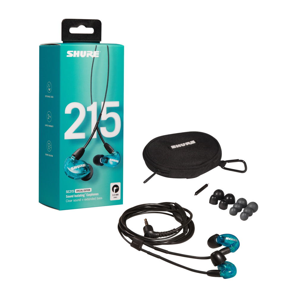 [SHURE] 슈어 스페셜 에디션 SE215 SPE 사운드 아이솔레이팅 이어폰 (블루) - 상세 이미지 5