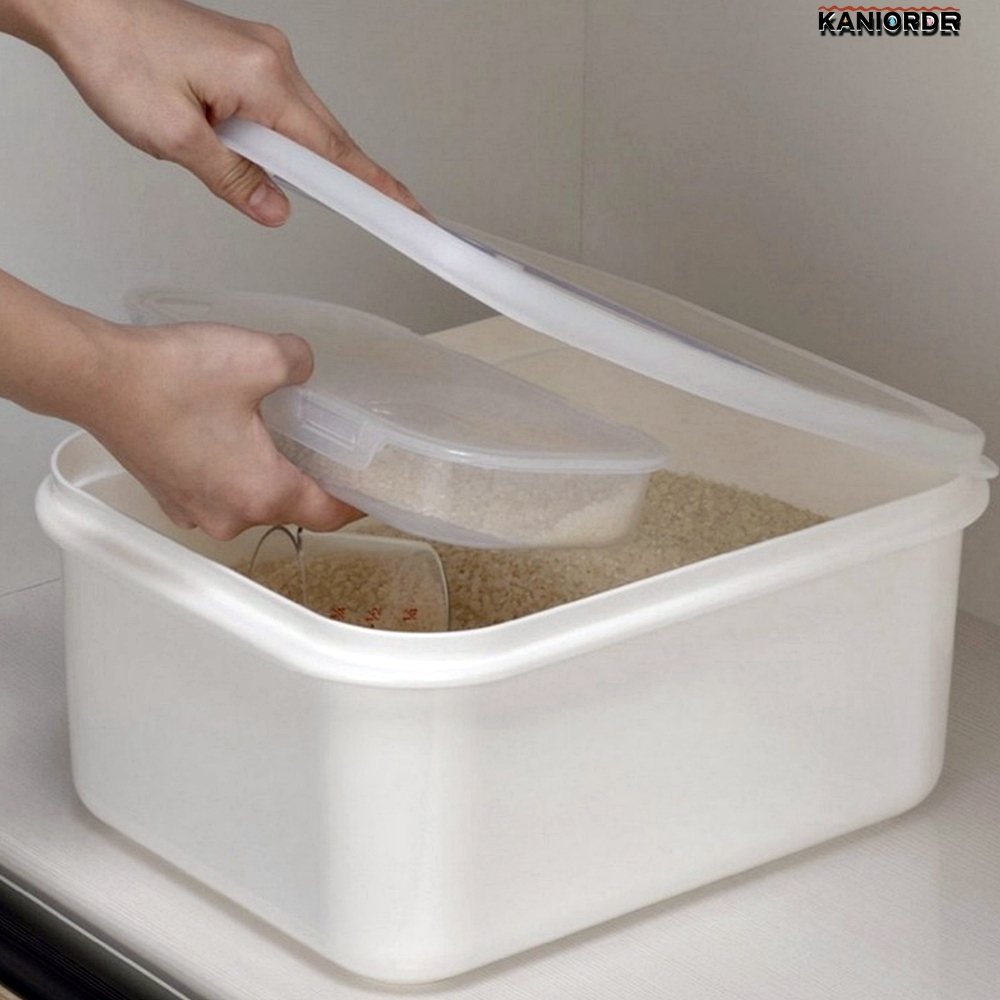 쌀 보관 용기 곡물 통 계량컵 미니 잡곡 보관함 방충방습 가정용 6kg - 상품 이미지