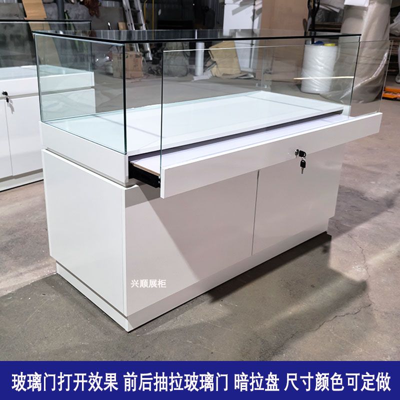 유리 진열대 선반 쇼케이스 악세사리 의류 거치대 진열장 80x50x90 - 상세 이미지 3