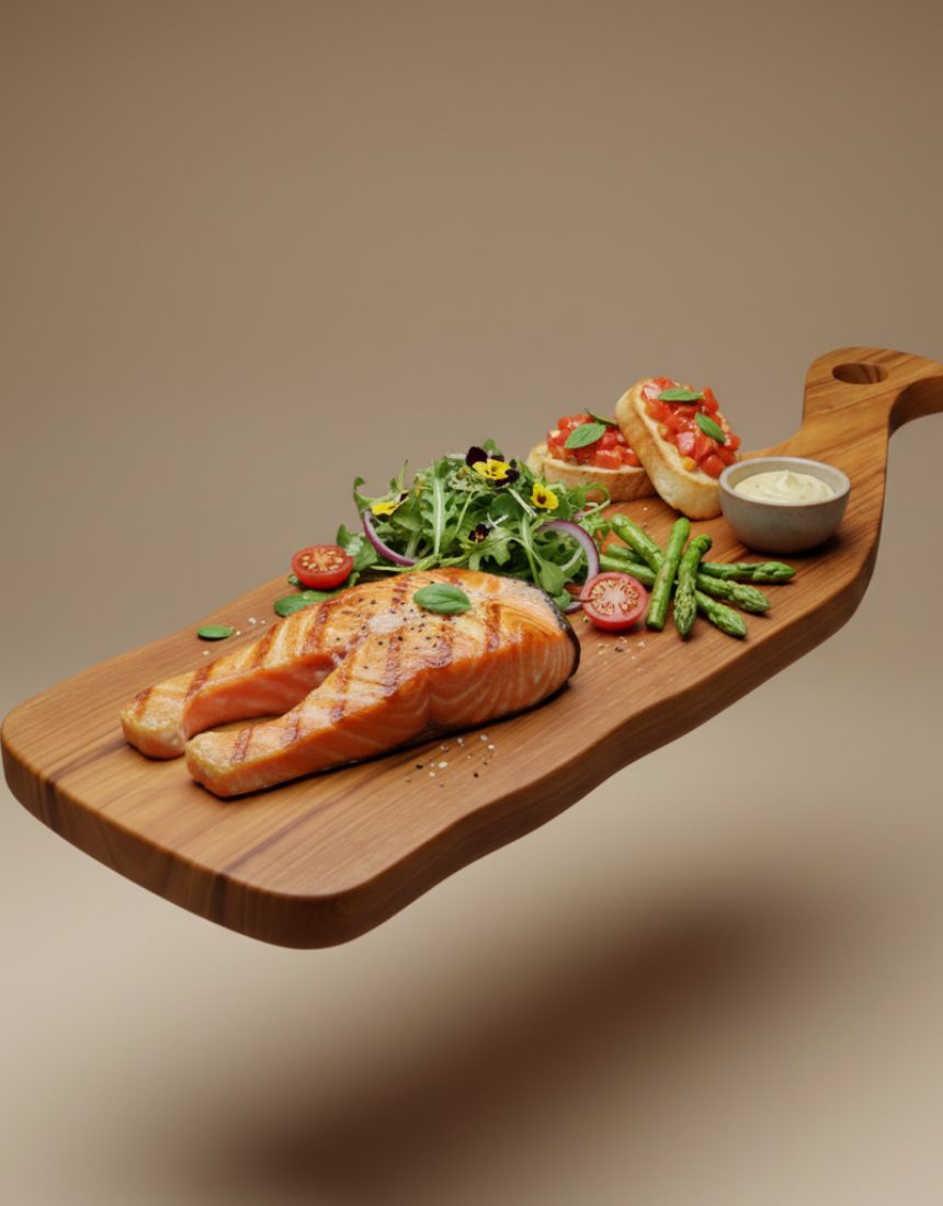 누누리빙 통원목 플레이팅 핸들 도마 치즈플레이트 캠핑용 가정용 홈카페 - 상세 이미지 2