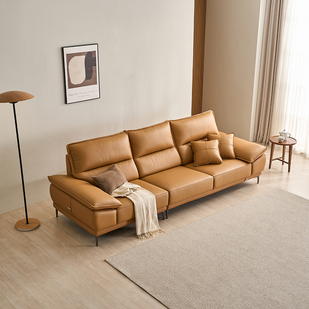 핀란디아 레노아 이태리 통가죽 4인용 3인용 소가죽 천연가죽 소파