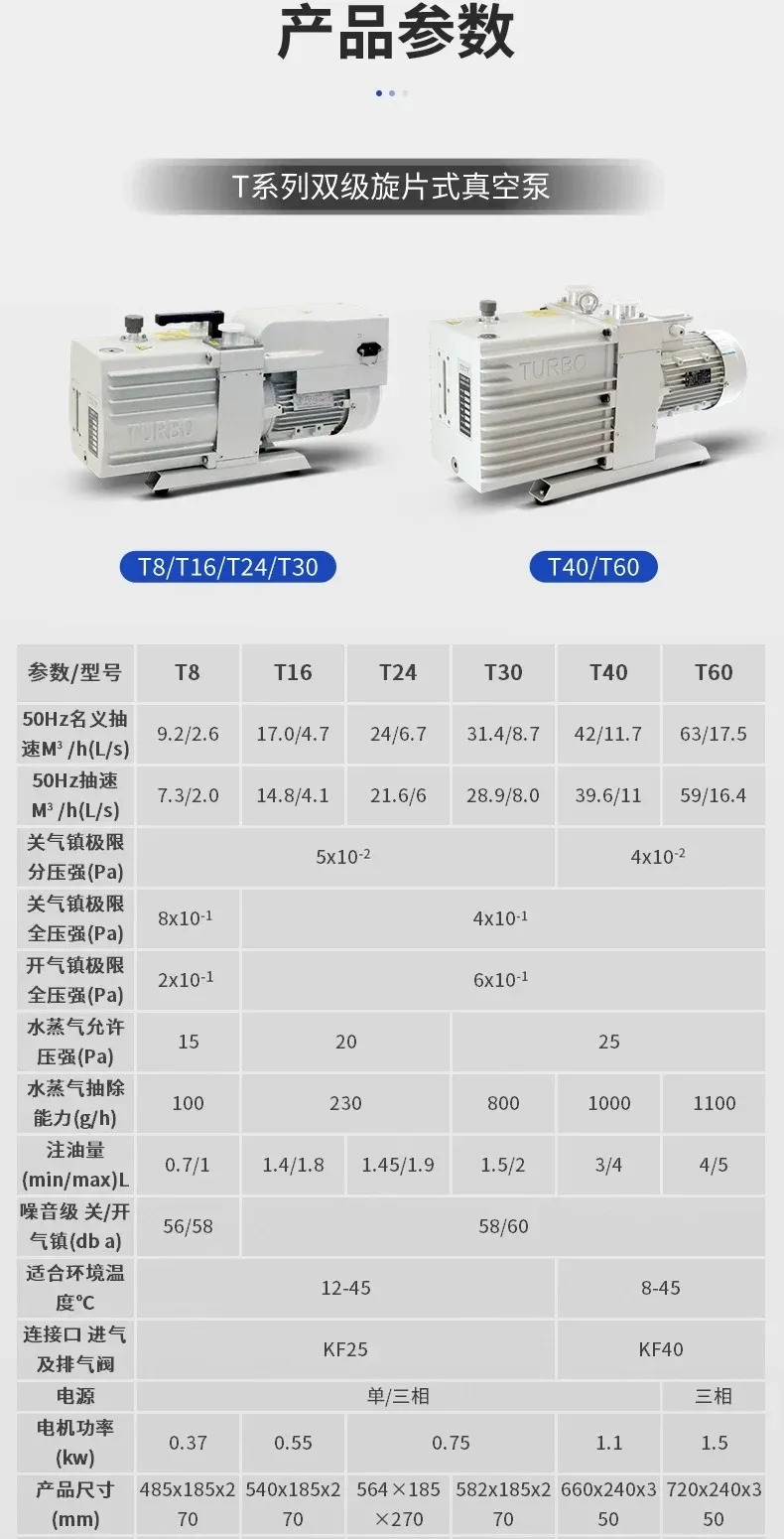 로터리 베진공 펌프 2XZ-4 2단 고속 역류 방지 오일
