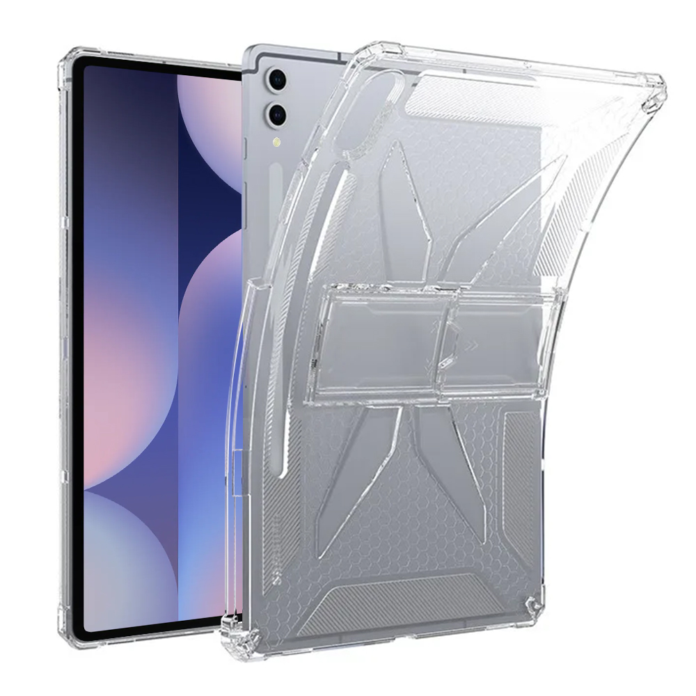 갤럭시탭 S10 울트라 케이스 범퍼 클리어 거치대 S펜 수납 퓨어엑스 투명, 탭 S10 울트라 - 상세 이미지 2