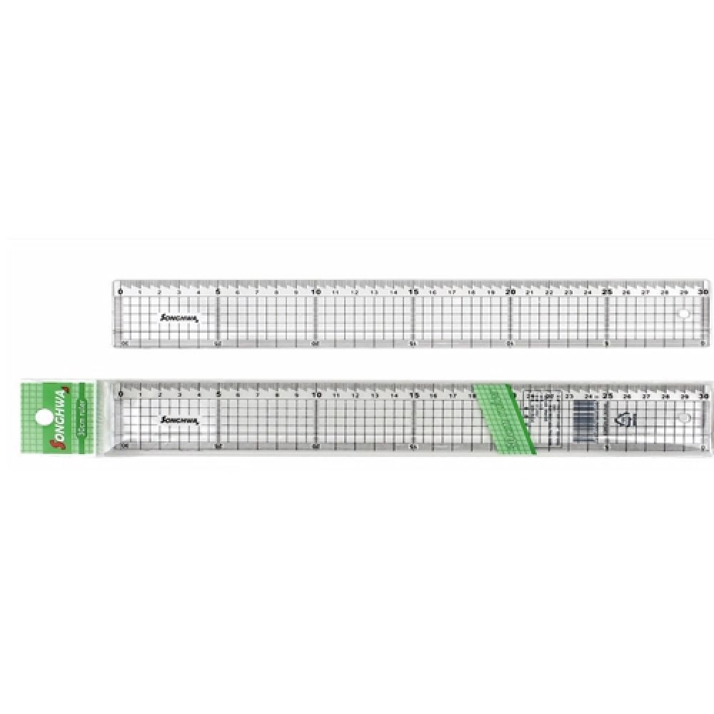 송화 방안자 30cm SH-B007 두께 2.7mm (200개) - 메인 이미지