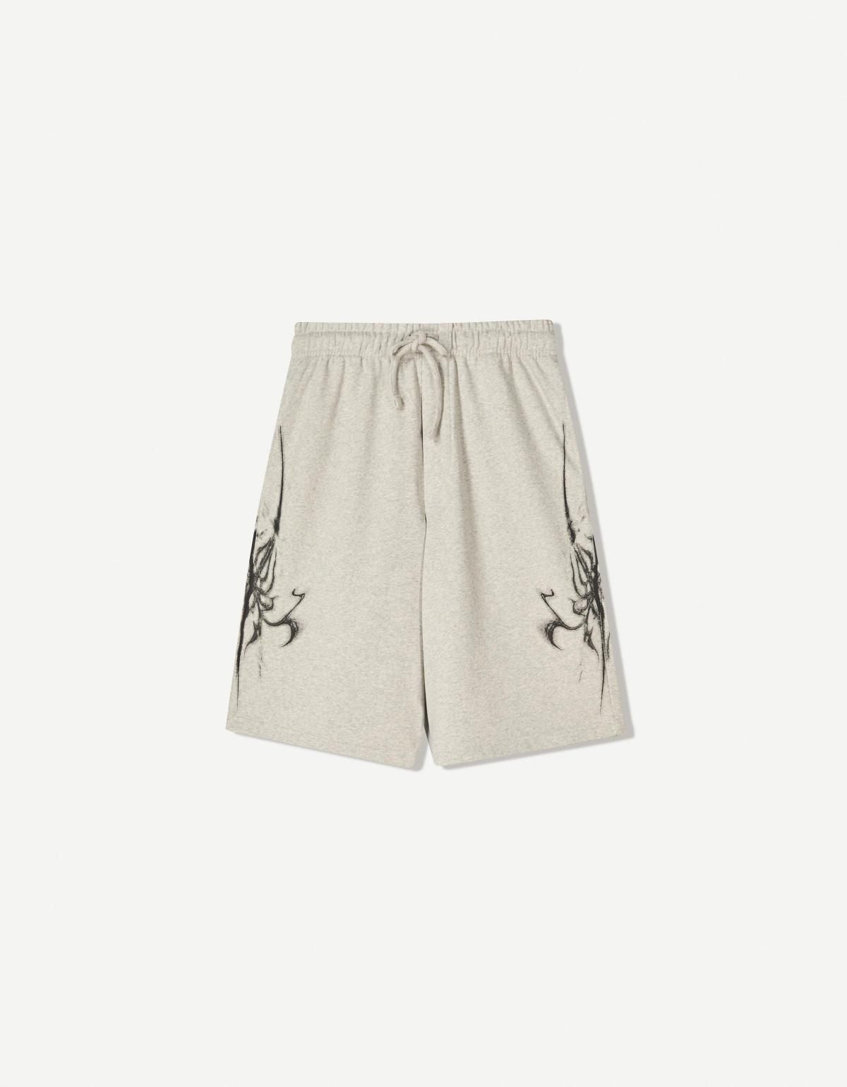 버쉬카 스트리트 프린트 버뮤다 반바지 8453/190 GREY - 상품 이미지