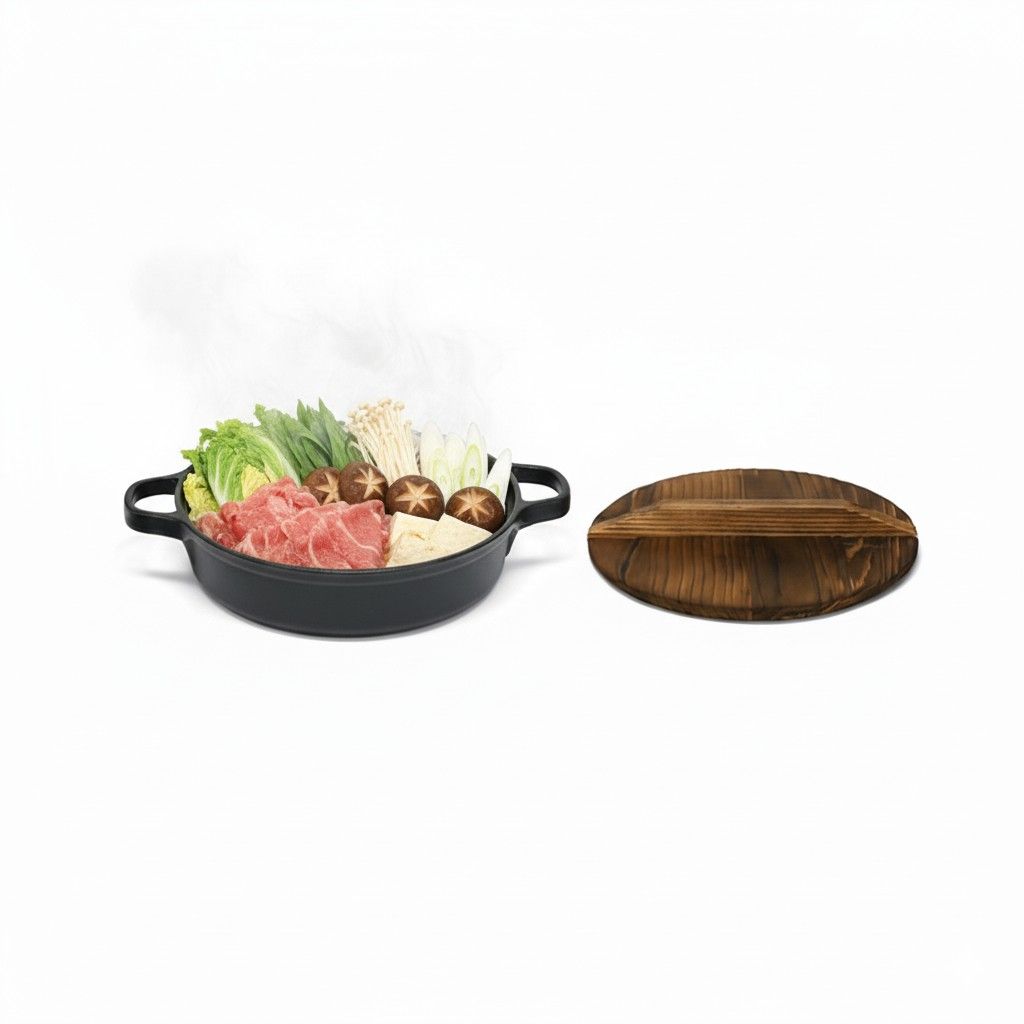 무쇠 주물팬 인덕션세트 샤브샤브 신스끼야끼 전골냄비 업소식당용 22cm - 상품 이미지