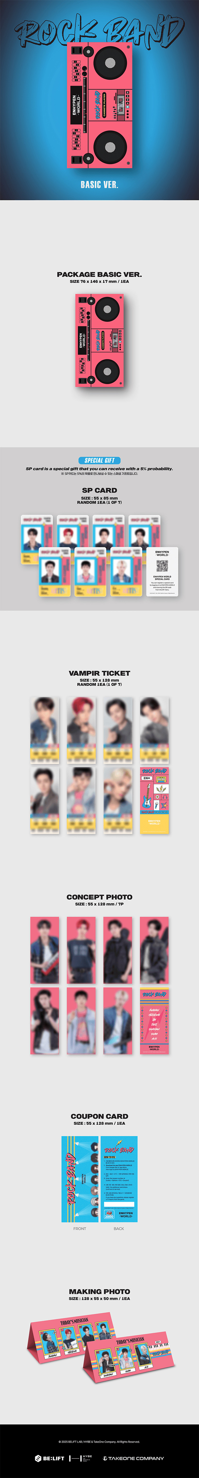 ENHYPEN World Coupon Card Collection — Basic Version