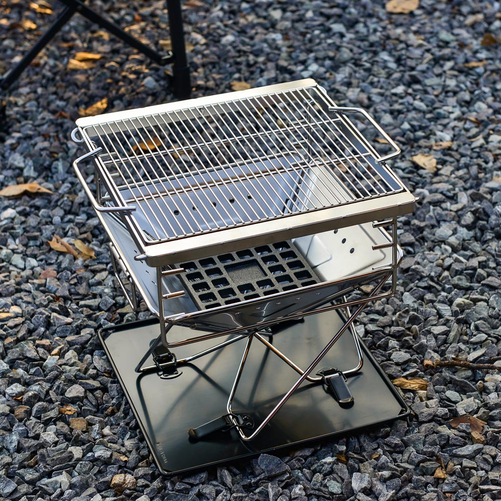 와이드 화로대 중형 폼가방 포함 접이식 캠핑화로대 바베큐그릴