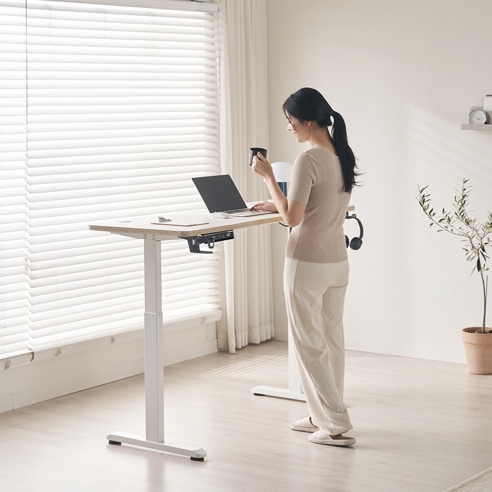 토핑홈 전동 모션데스크 높이조절 책상 스탠딩 책상 스탠드 싱글모터 1000