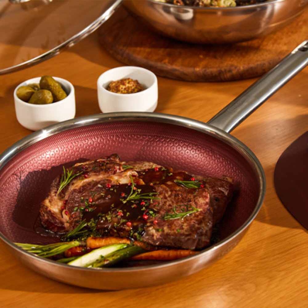 클래딘 인덕션 직화 IH 통3중 스텐 베네핏 편수 양수 코팅 프라이팬 28cm - 상세 이미지 2