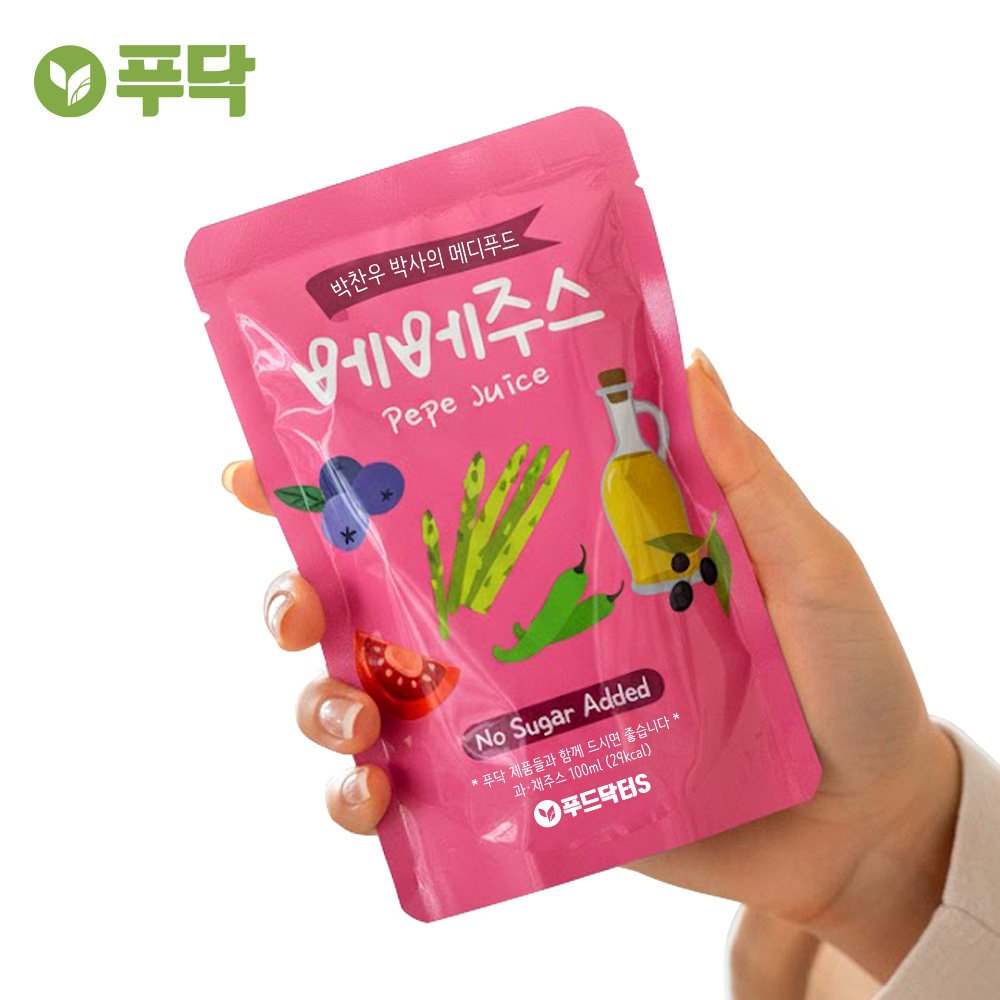 푸닥 빼빼주스 100ml 30팩 클렌즈 CCA 빼빼쥬스 베베주스 - 상세 이미지 4