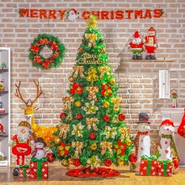 크리스마스트리 카니발 골드레드 전나무 트리 풀세트 150Cm XTL6908 - 메인 이미지