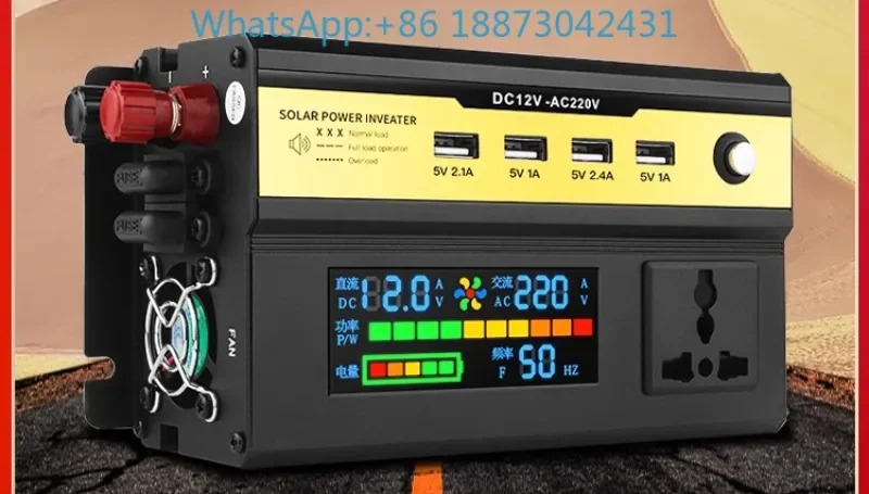 풀 파워 순수 사인파 인버터 차량 장착 범고출력 컨버터 12V 24V 48V 60V 220V