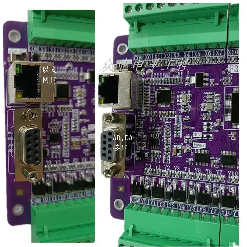 PLC 산업제어 보드 F3U24-24-Ethrtnet-USB-485 프로그래밍 컨트롤러 교체