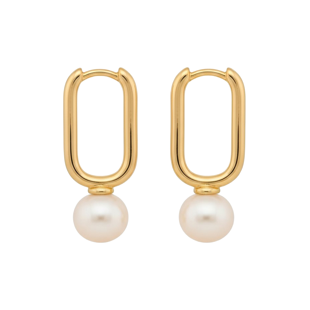 실버925 U자 담수 진주 원터치 은 귀걸이 데일리