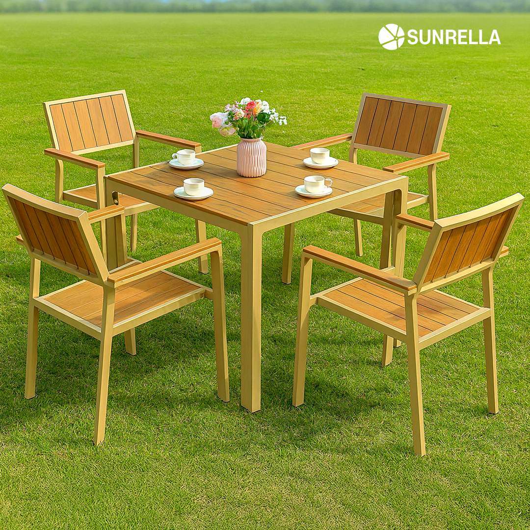 썬랠라 야외테이블 세트 파라솔 테라스 정원 야외용 철제 카페 테이블