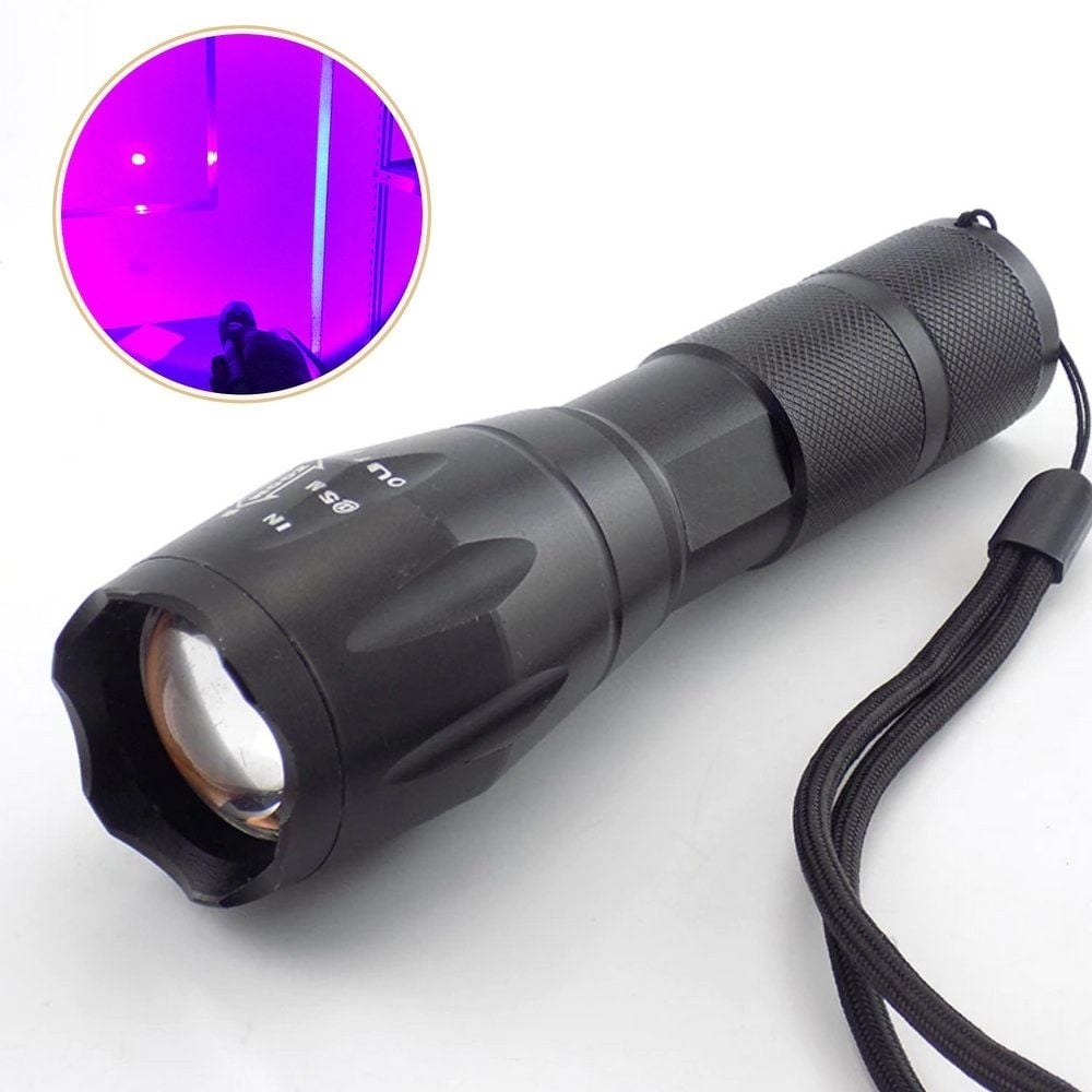 과학시간 ZOOM기능 적외선 UV 395NM LED 손전등 본품 - 메인 이미지