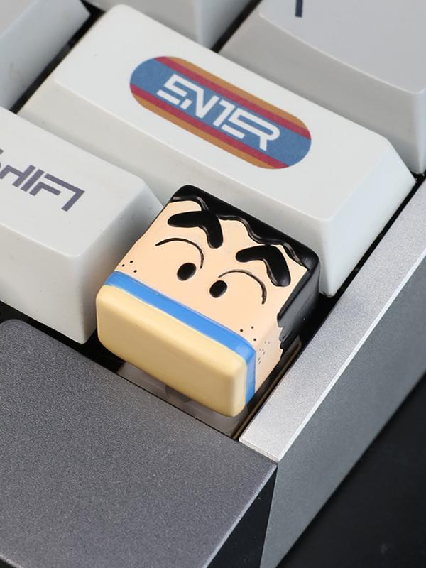 짱구 키캡 패밀리 개인화 레진 기계식 키보드 단일 키 수지 아트 디자인 크레용 신짱 짱구 - 상세 이미지 2