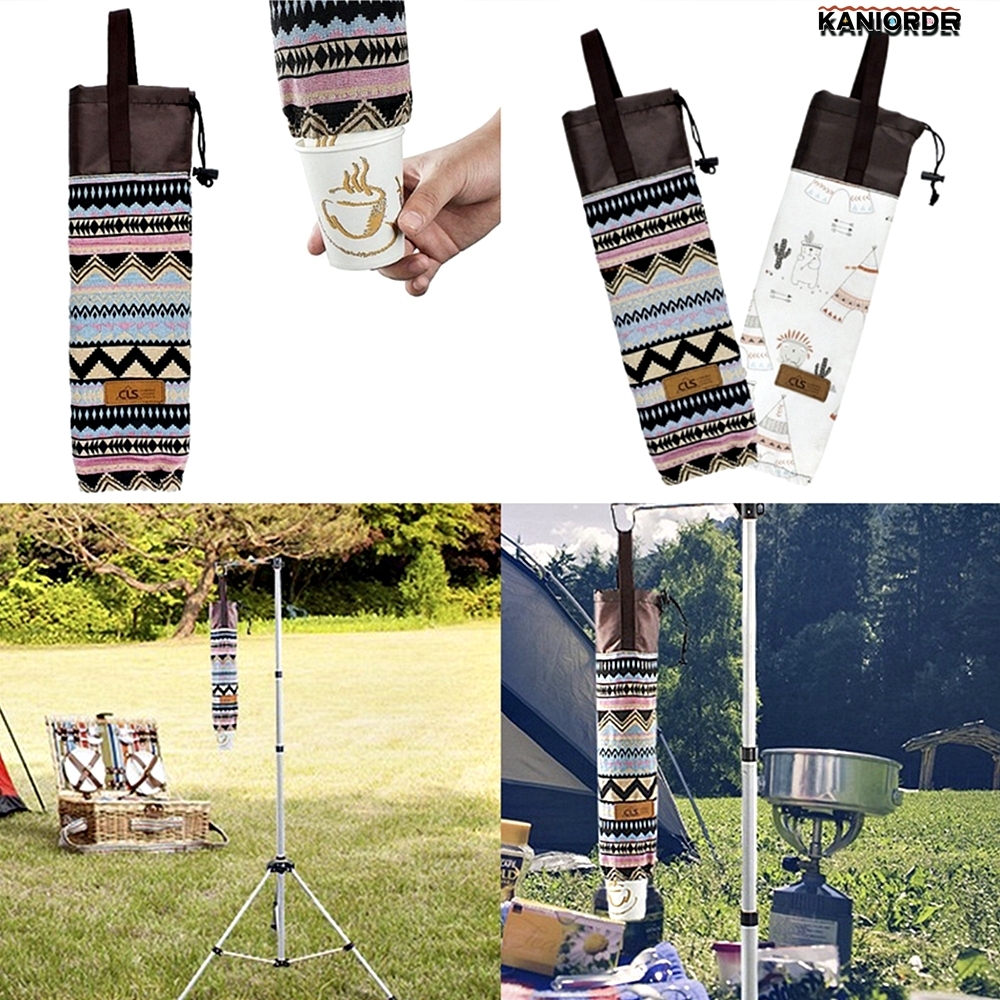 캠핑 종이컵 홀더 카페 텐트 걸이형 감성 수납 휴대용 디스펜서 2종 - 상품 이미지