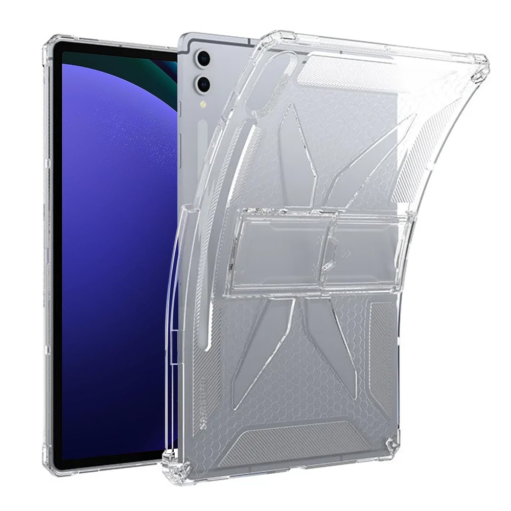 갤럭시탭 S10 플러스 갤럭시탭S9+ 케이스 범퍼 클리어 거치대 S펜 수납 퓨어엑스 투명, 탭 S10+/S9+ - 상세 이미지 2