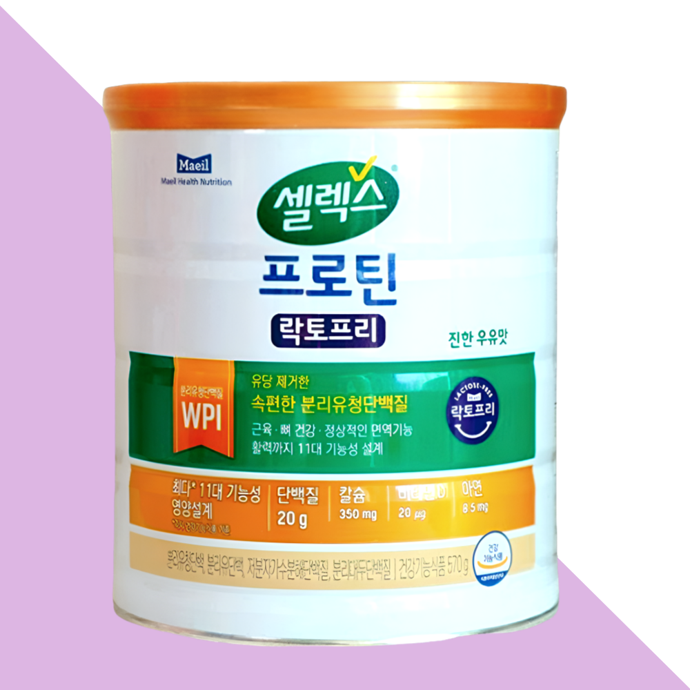 셀렉스 프로틴 락토프리 분리유청단백질 매일유업 570gX1박스 - 메인 이미지
