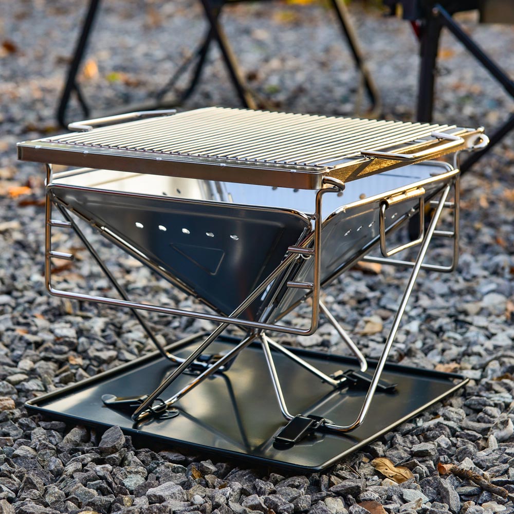 와이드 화로대 중형 폼가방 포함 접이식 캠핑화로대 바베큐그릴