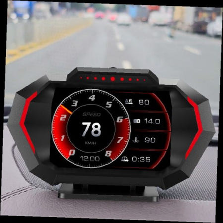 자동차 헤드업 디스플레이 계기판 속도계 연비 수온 경고등 대시보드 운전 보조 장치