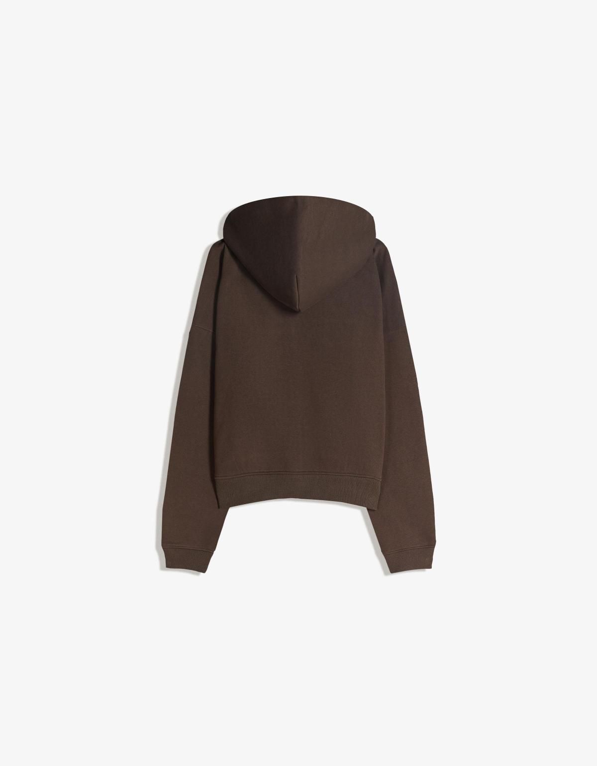 버쉬카 오버핏 브라운 집업 후드티 7053/190 BROWN - 상세 이미지 2