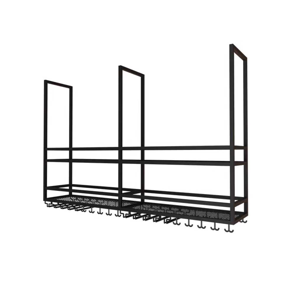 와인잔 랙 거치대 철제 인테리어용 바 컵 홀더 와인바 80x30x100cm - 상세 이미지 5