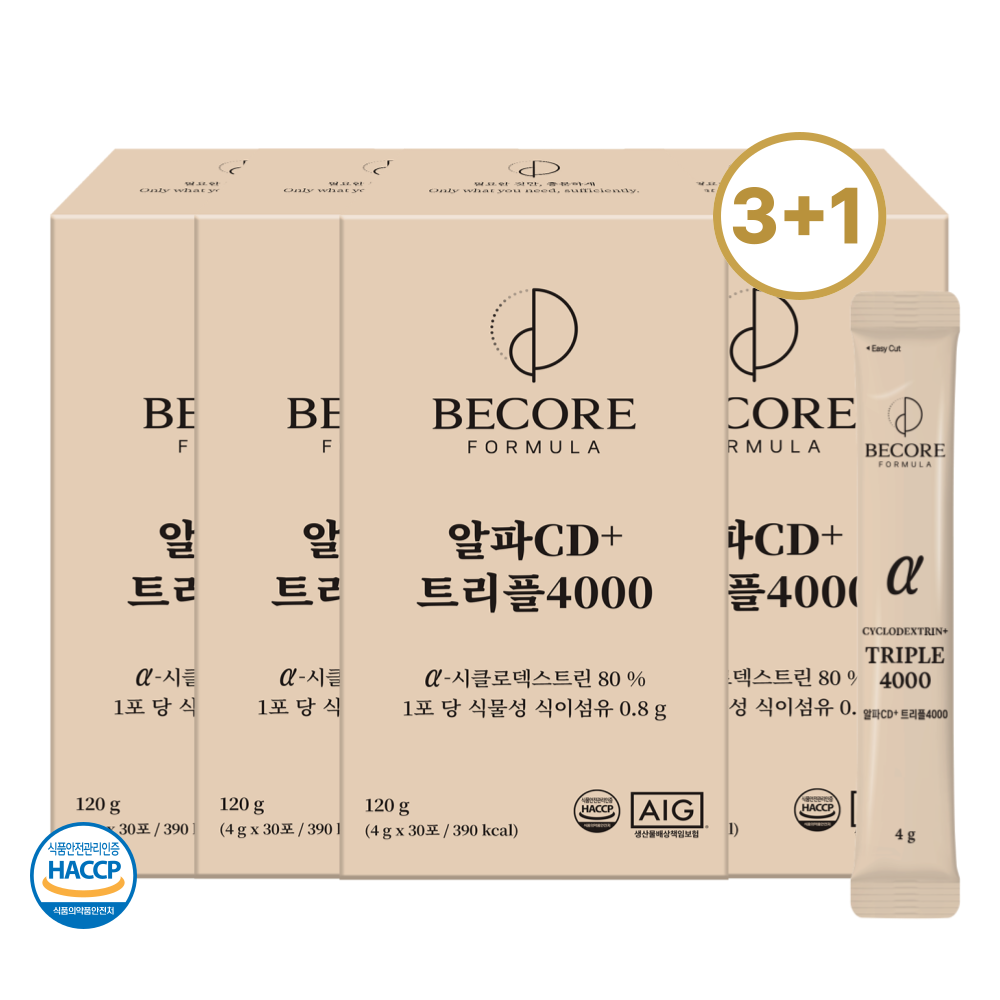 고함량 알파CD분말4000무부형제 알파시클로덱스트린 알파시디 비코어포뮬러 30포, 4개 - 상품 이미지