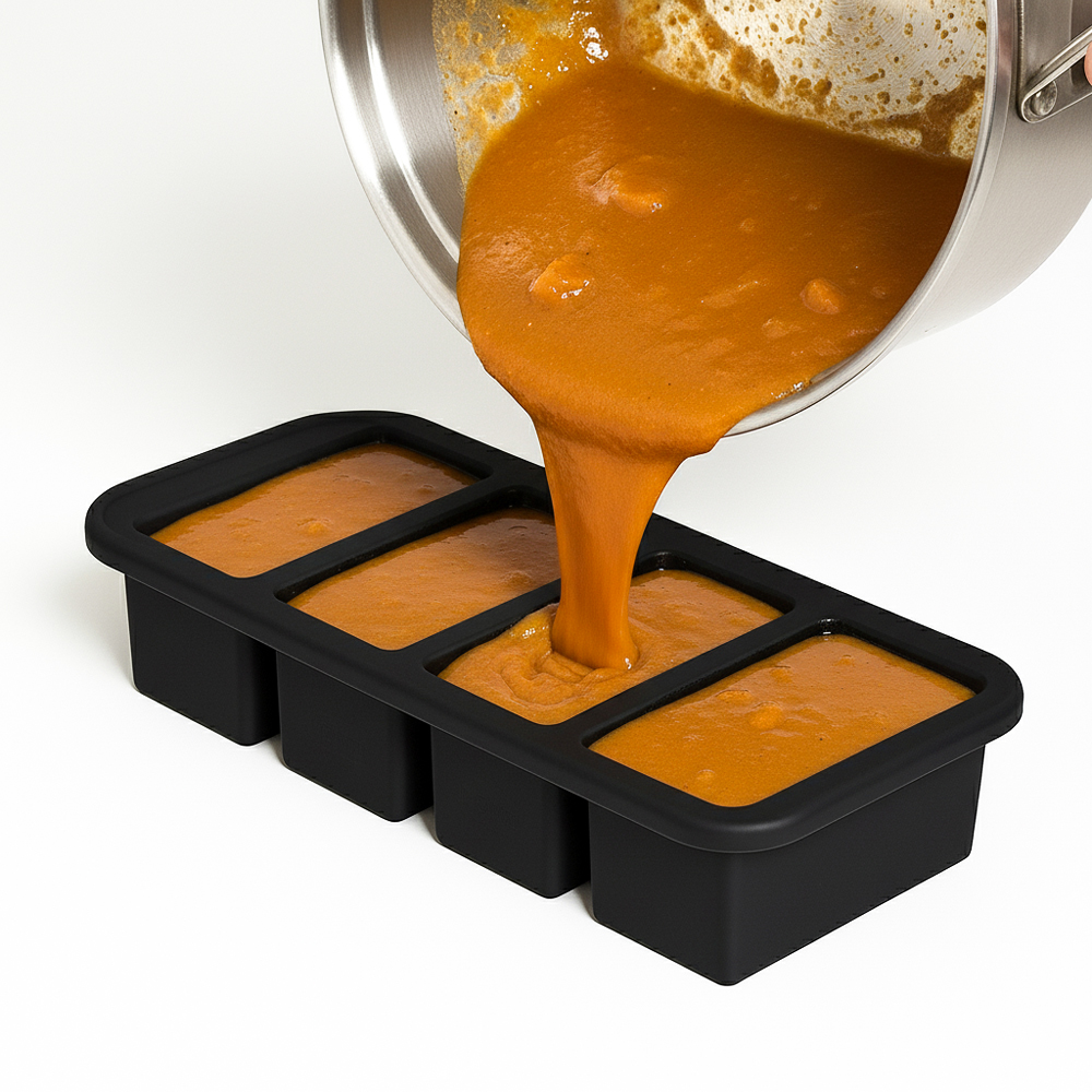 폴쿠치나 아이스 푸드 블럭 실리콘 얼음 트레이 틀 텀블러 왕 대형 큐브 4칸 이미지 4