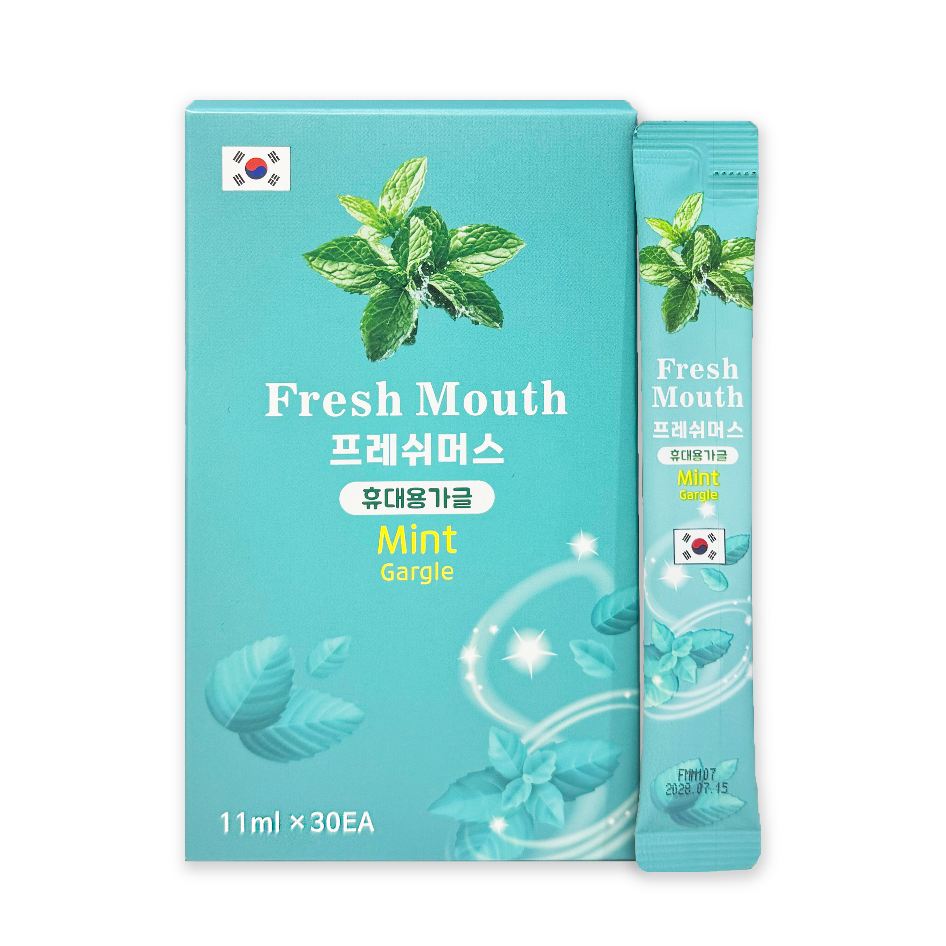 복숭아향 가글 프레쉬머스 피치 30포 휴대용 구취제거 가글스틱 - 상세 이미지 3
